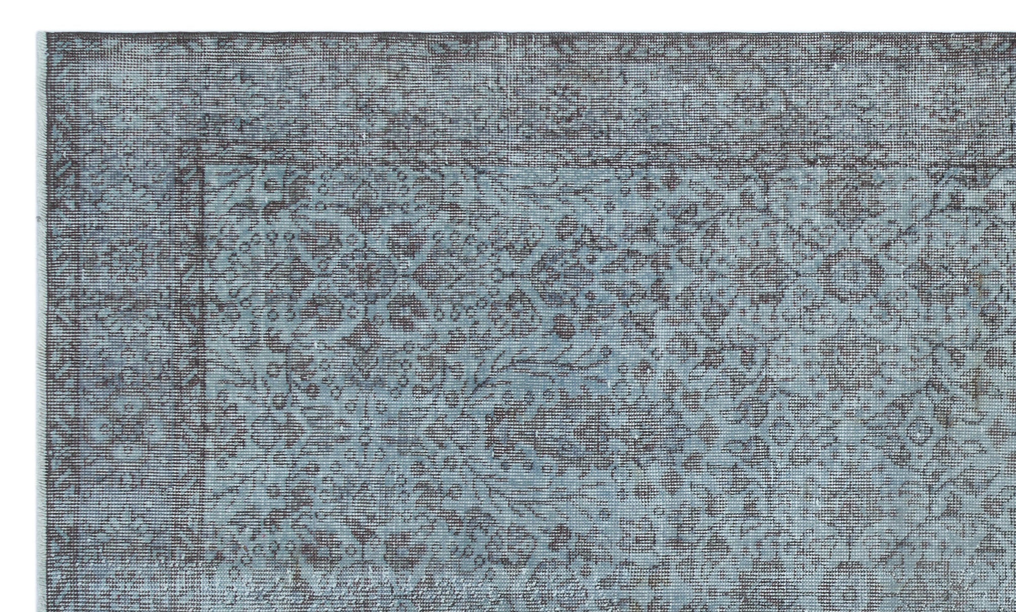 Atina Blue Vintage Wool Handmade Area Rug 5'6" x 9'4"