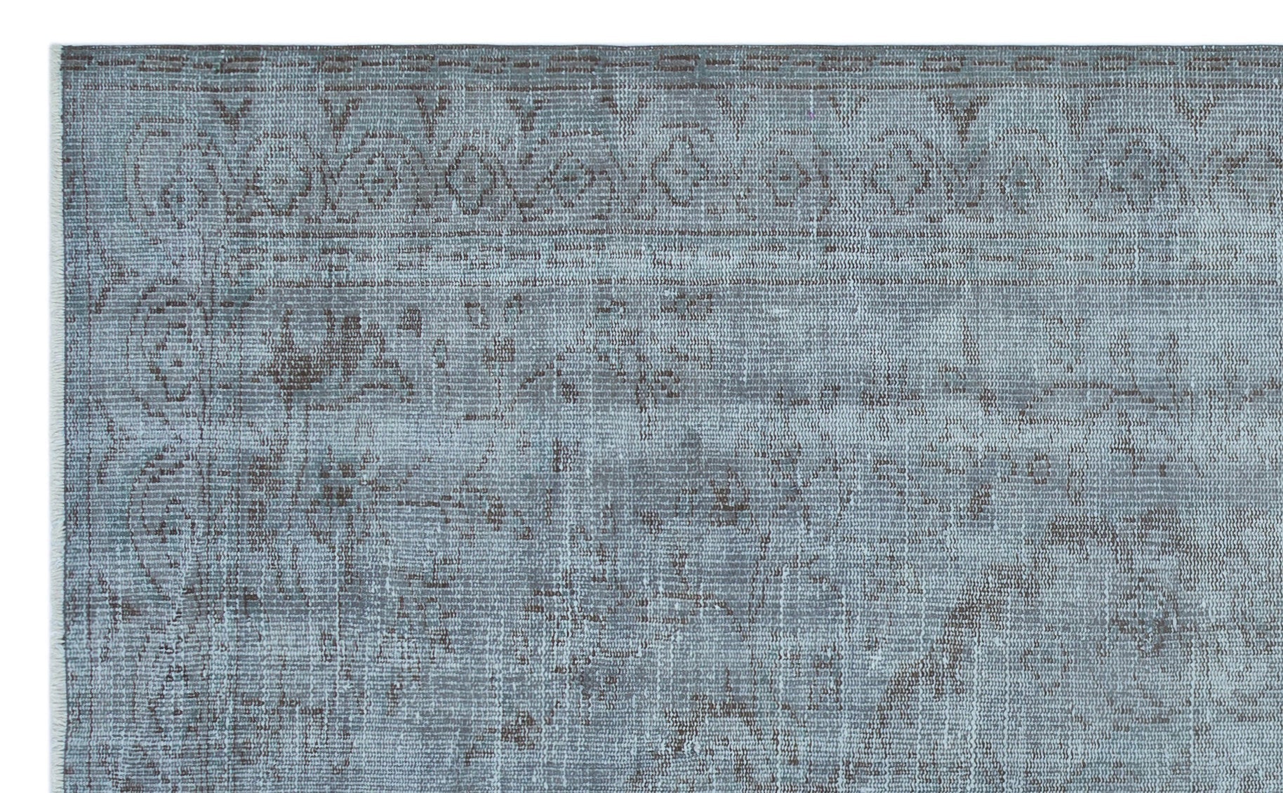 Atina Blue Vintage Wool Handmade Area Rug 5'7" x 7'10"