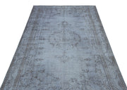 Atina Blue Vintage Wool Handmade Area Rug 5'0" x 9'3"