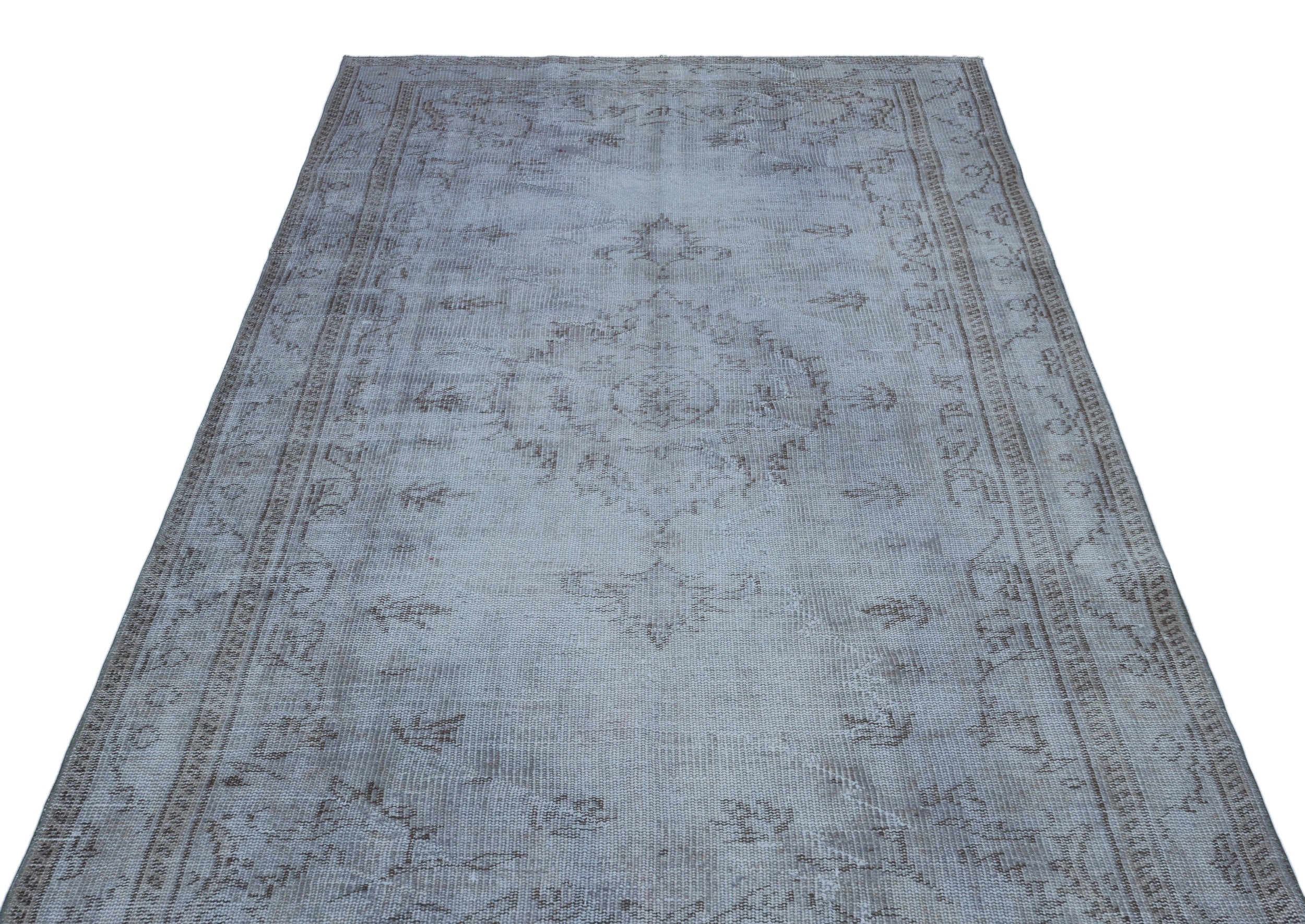 Atina Blue Vintage Wool Handmade Area Rug 5'0" x 9'3"