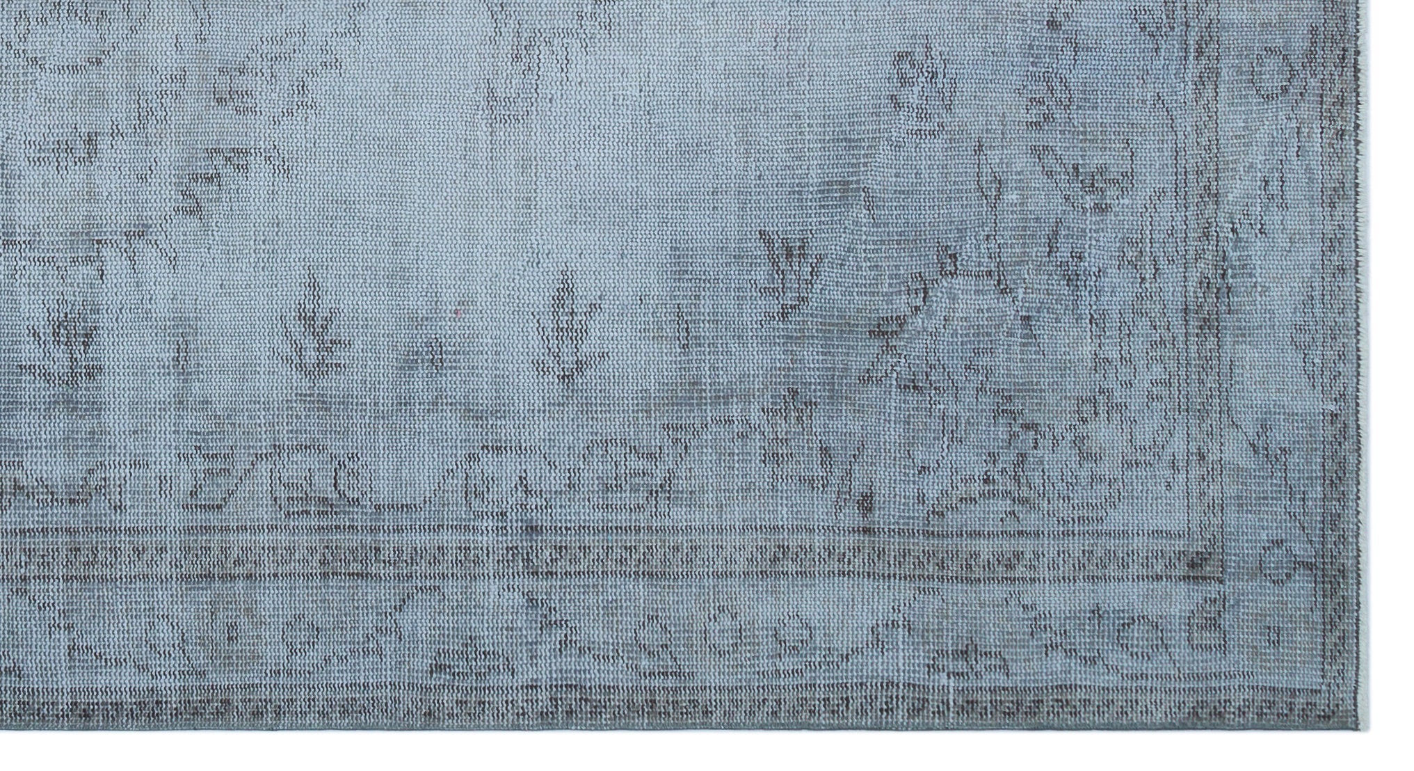 Atina Blue Vintage Wool Handmade Area Rug 5'0" x 9'3"