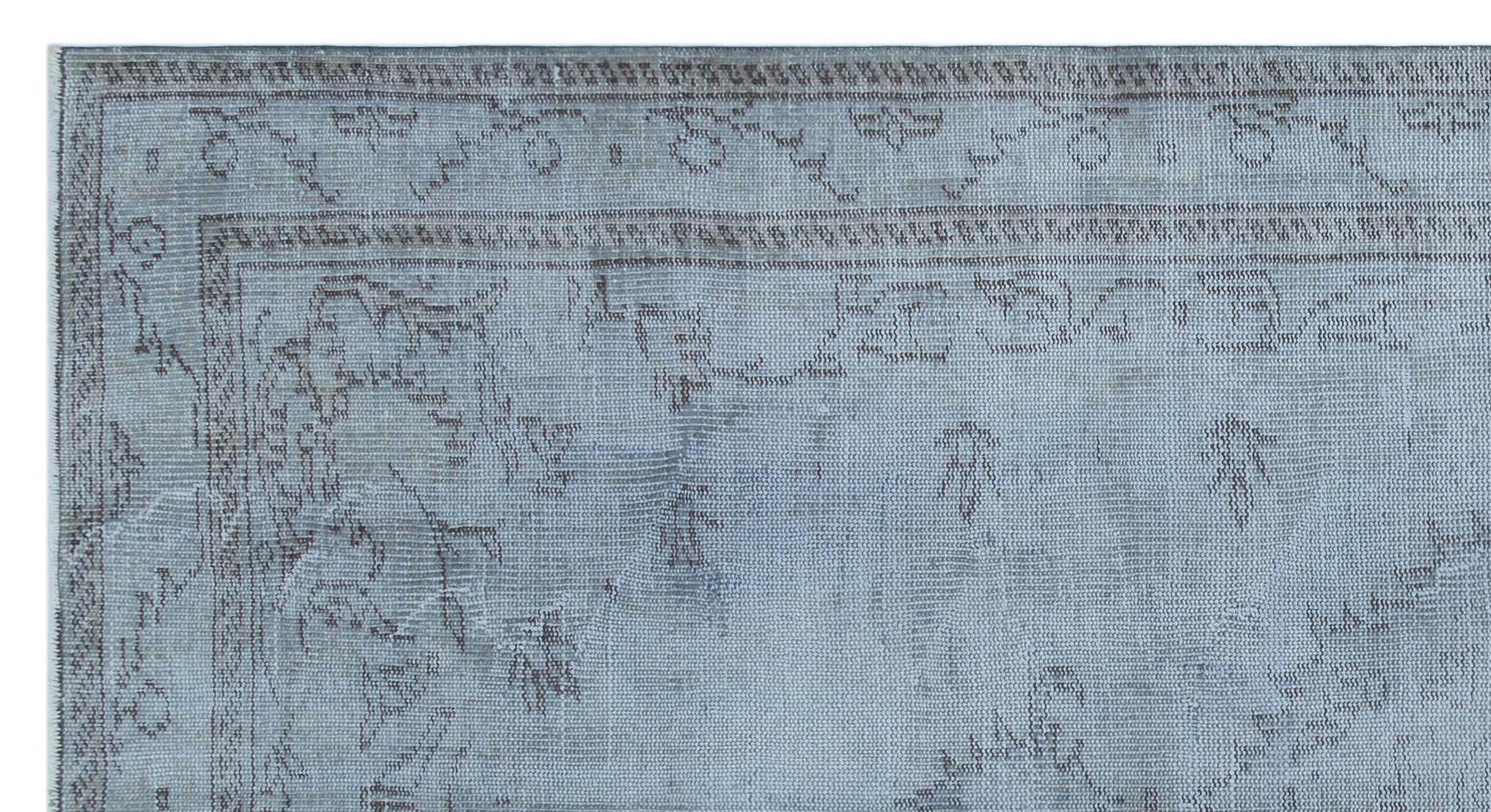 Atina Blue Vintage Wool Handmade Area Rug 5'0" x 9'3"