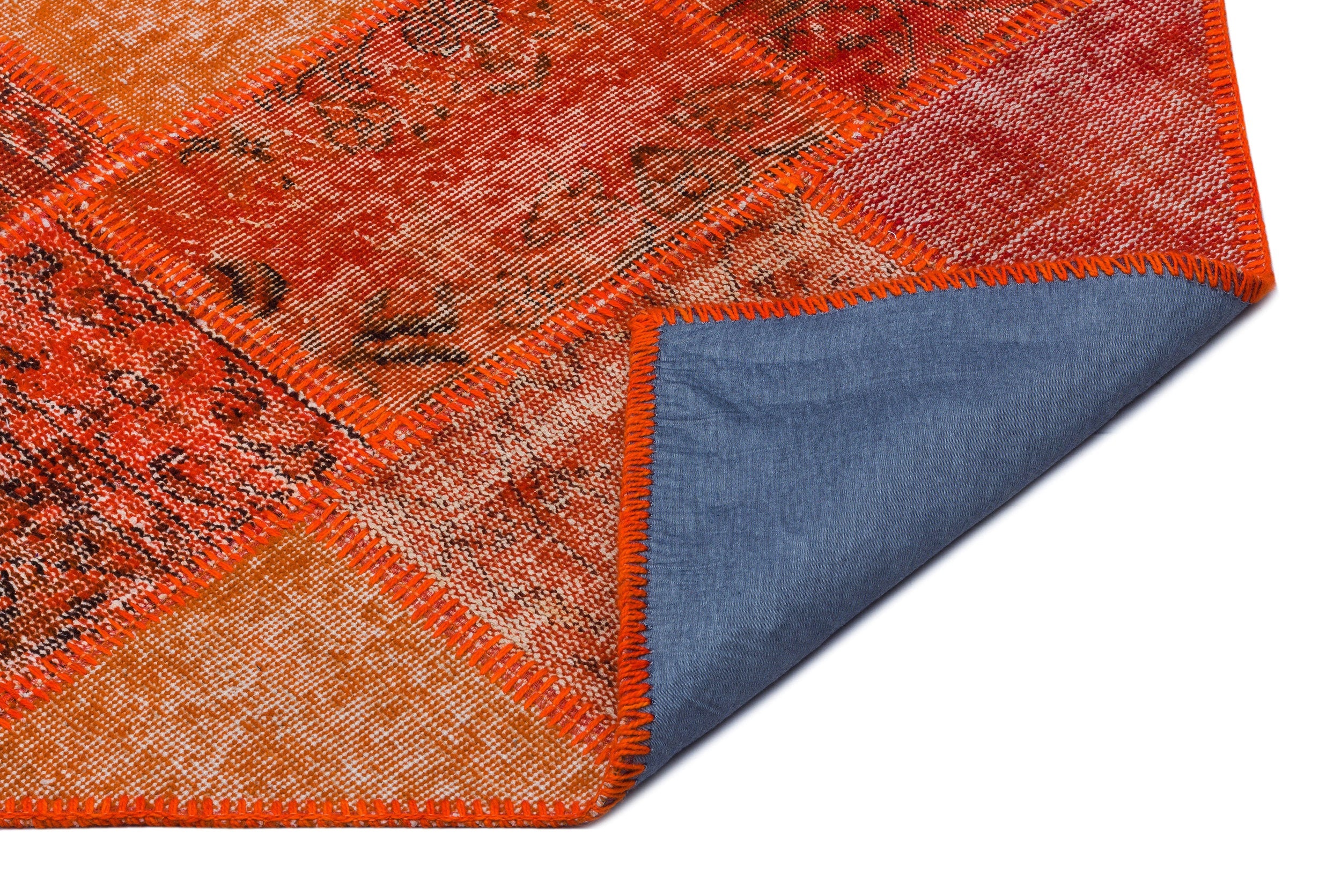 Iskece 25918 Orange Vintage Wool Handmade Area Rug 2'7" x 4'11"