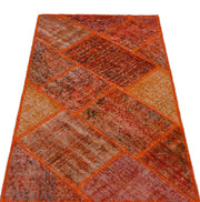 Iskece 25918 Orange Vintage Wool Handmade Area Rug 2'7" x 4'11"