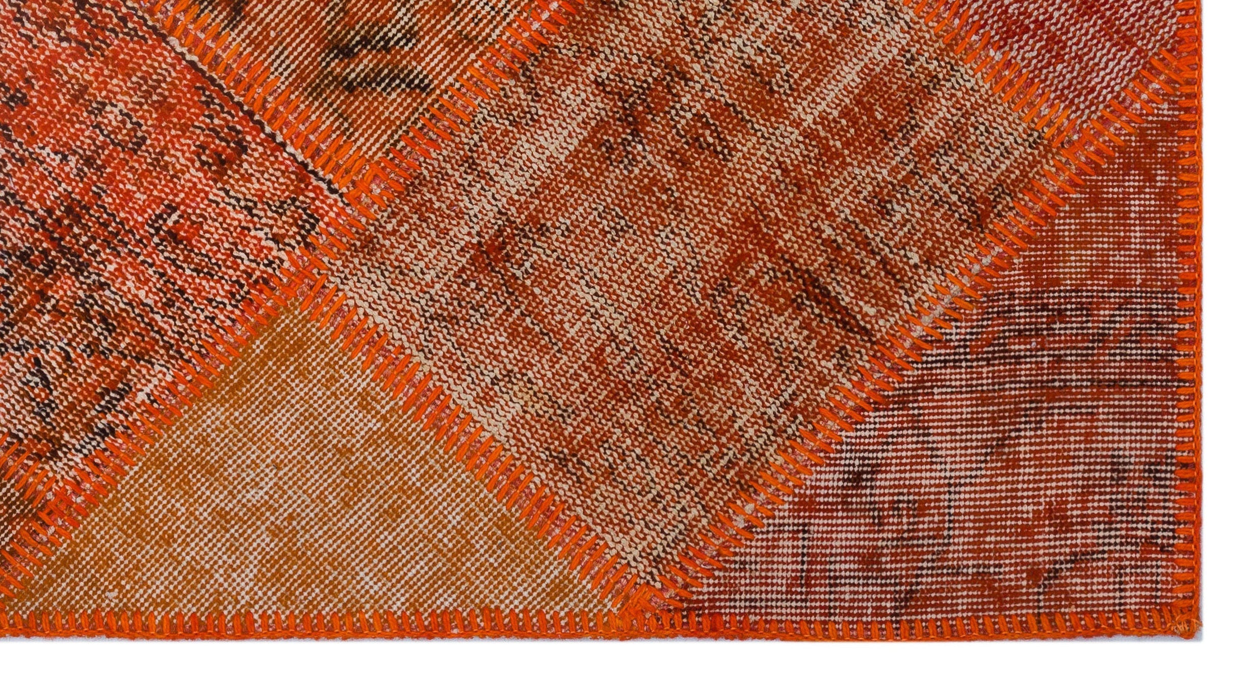 Iskece 25918 Orange Vintage Wool Handmade Area Rug 2'7" x 4'11"