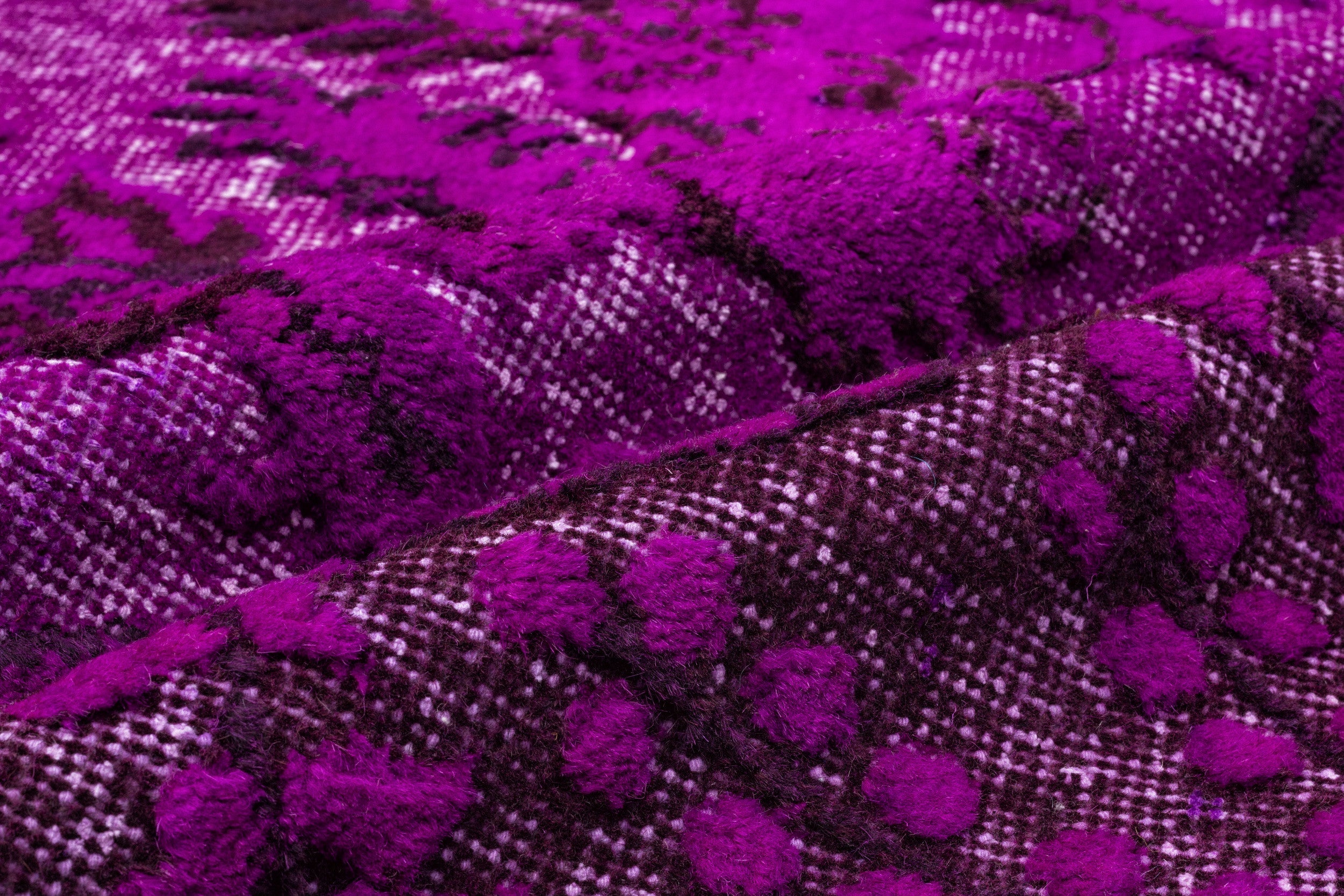 Purplea Pink Vintage Wool Handmade Area Rug 6'1" x 9'7"