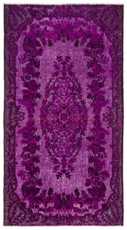 Purplea Pink Vintage Wool Handmade Area Rug 6'1" x 9'7"
