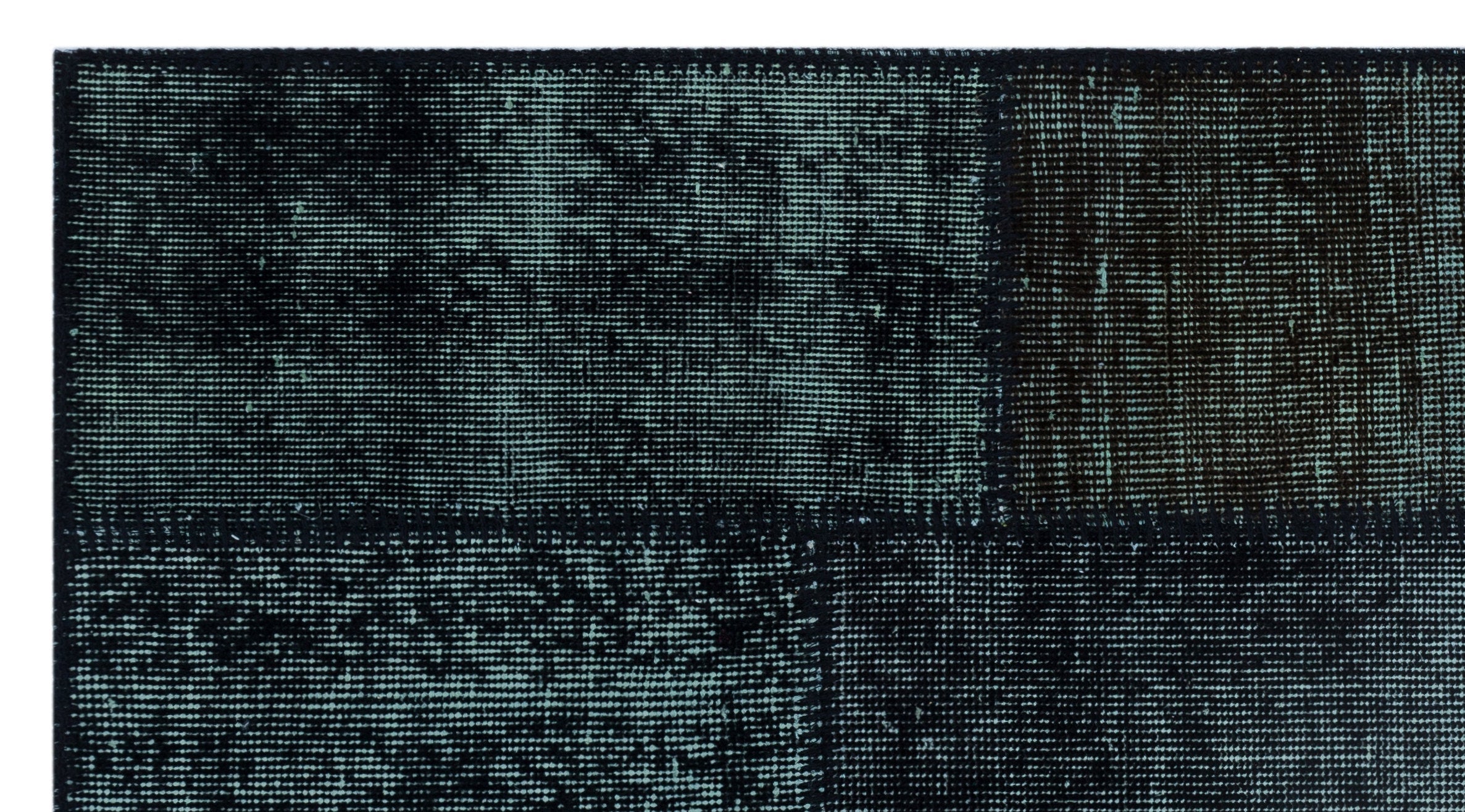 Iskece 26027 Black Patchwork Wool Handmade Area Rug 2'7" x 4'11"