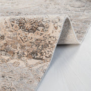 Bamboo Viscose Rug - Modern Machine Made Area Rug With Overlocked Edge, Cream