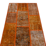 Iskece 26032 Orange Vintage Wool Handmade Area Rug 2'7" x 4'11"