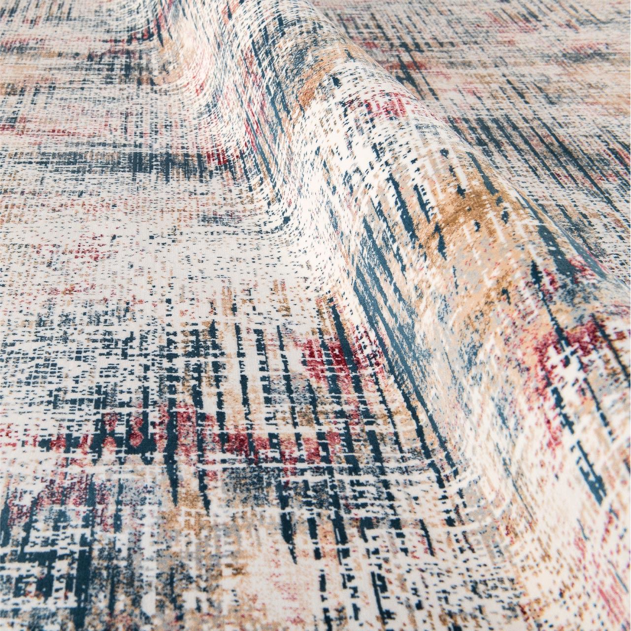 Liliana Cream Modern Bamboo Viscose Machine Made Area Rug