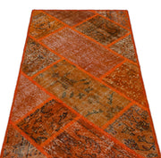 Iskece 26107 Orange Vintage Wool Handmade Area Rug 2'7" x 4'11"