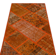 Iskece 26138 Orange Vintage Wool Handmade Area Rug 2'7" x 4'11"