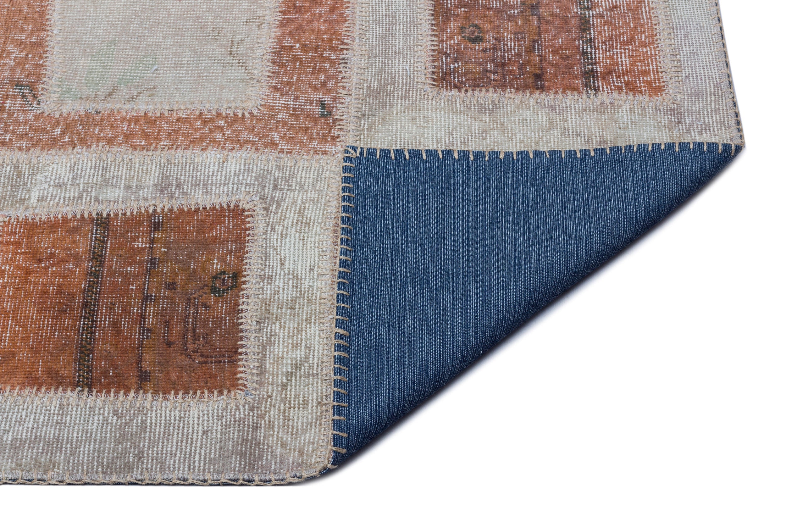 Iskece Brown Vintage Wool Handmade Area Rug 5'3" x 7'10"