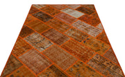 Iskece 26482 Orange Vintage Wool Handmade Area Rug 5'3" x 7'7"