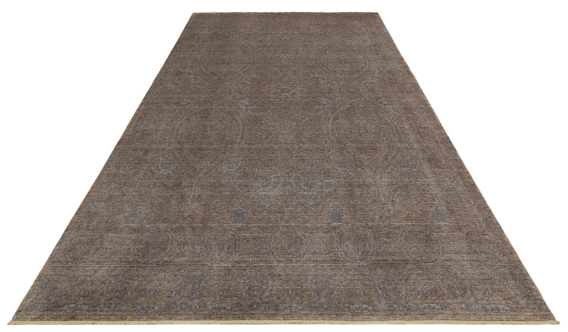 Vintage Ushak Rug – Handmade Beige Overdyed Style Carpet with Soft Texture