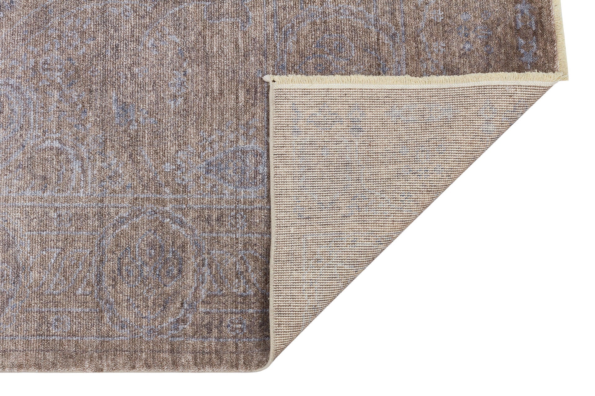 Vintage Ushak Rug – Handmade Beige Overdyed Style Carpet with Soft Texture