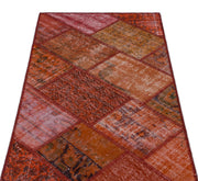 Iskece Red Vintage Wool Handmade Area Rug 2'8" x 4'11"