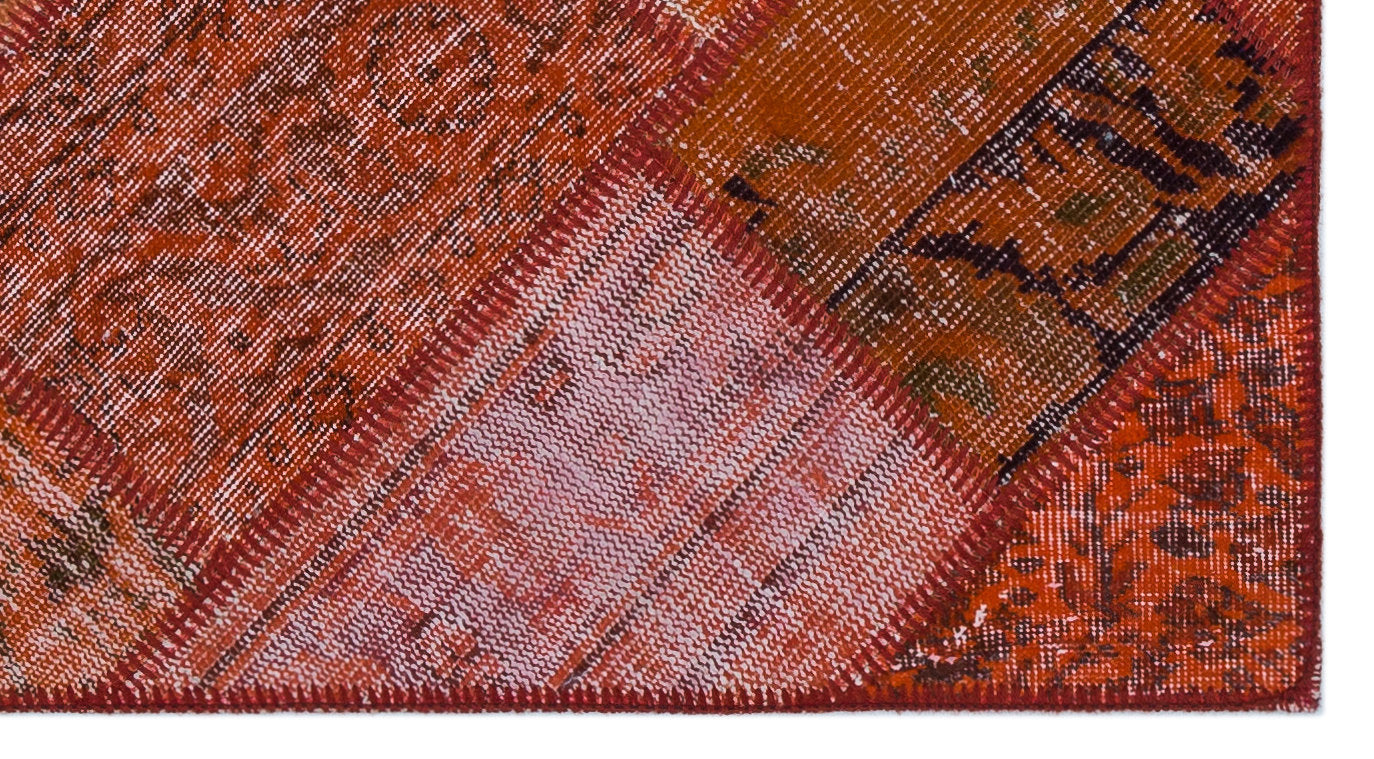 Iskece Red Vintage Wool Handmade Area Rug 2'8" x 4'11"
