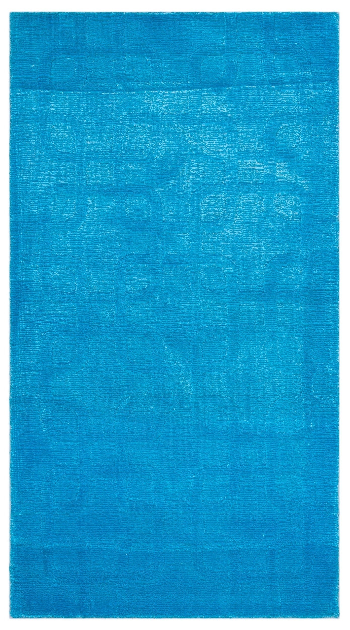 Girit Blue Striped Wool Handmade Area Rug 2'7" x 4'10"