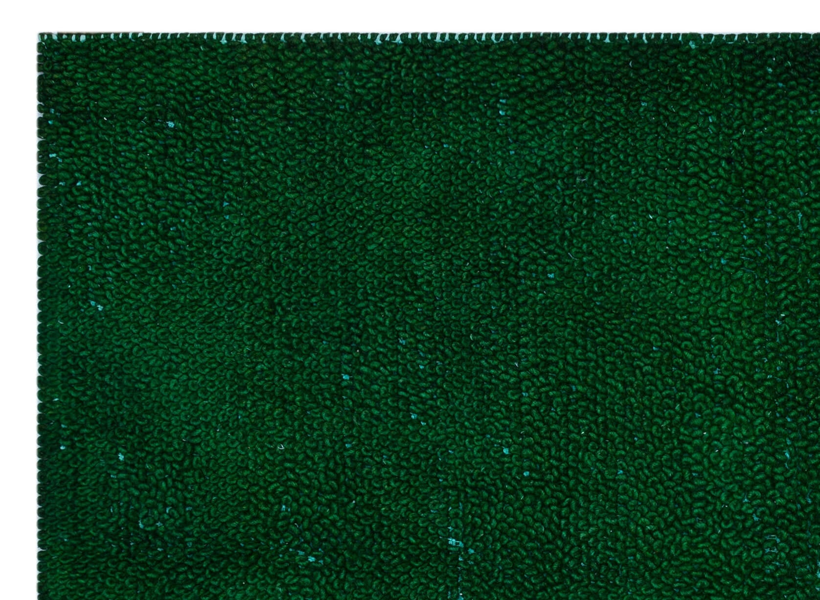 Girit Green Striped Wool Handmade Area Rug 4'5" x 6'1"