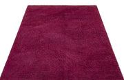Girit Pink Striped Wool Handmade Area Rug 4'4" x 6'1"