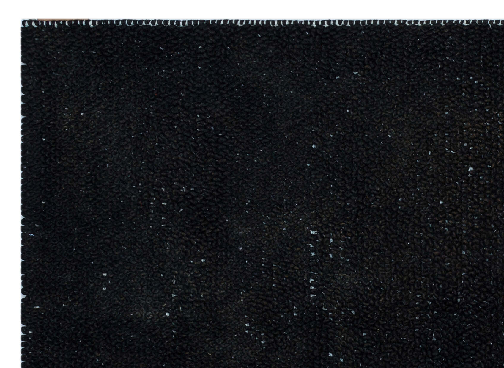 Girit Black Striped Wool Handmade Area Rug 4'5" x 6'1"