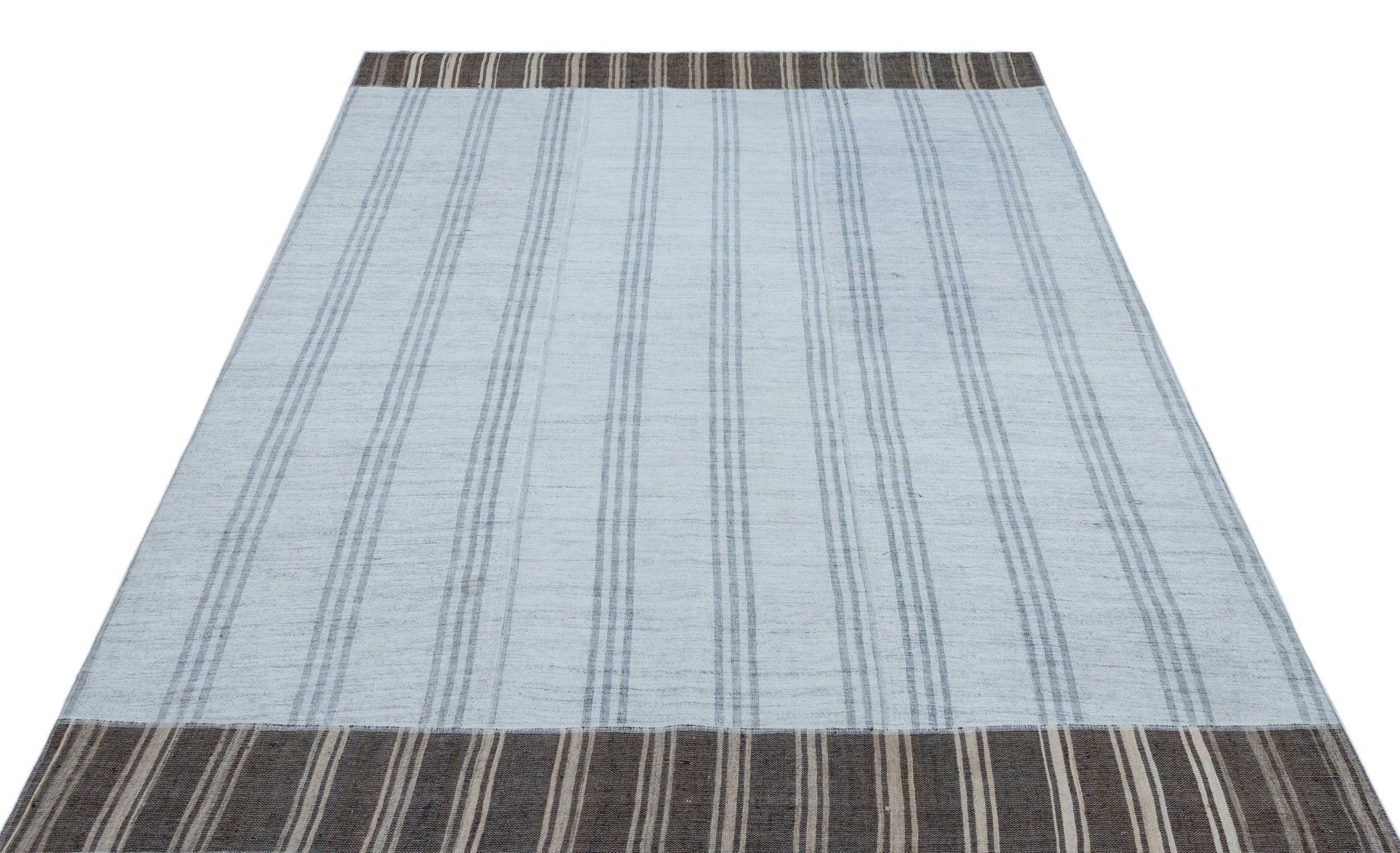 Teselya Beige Patchwork Wool Handmade Area Rug 5'4" x 7'7"