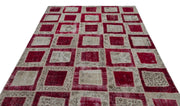 Iskece Red Vintage Wool Handmade Area Rug 6'2" x 9'5"