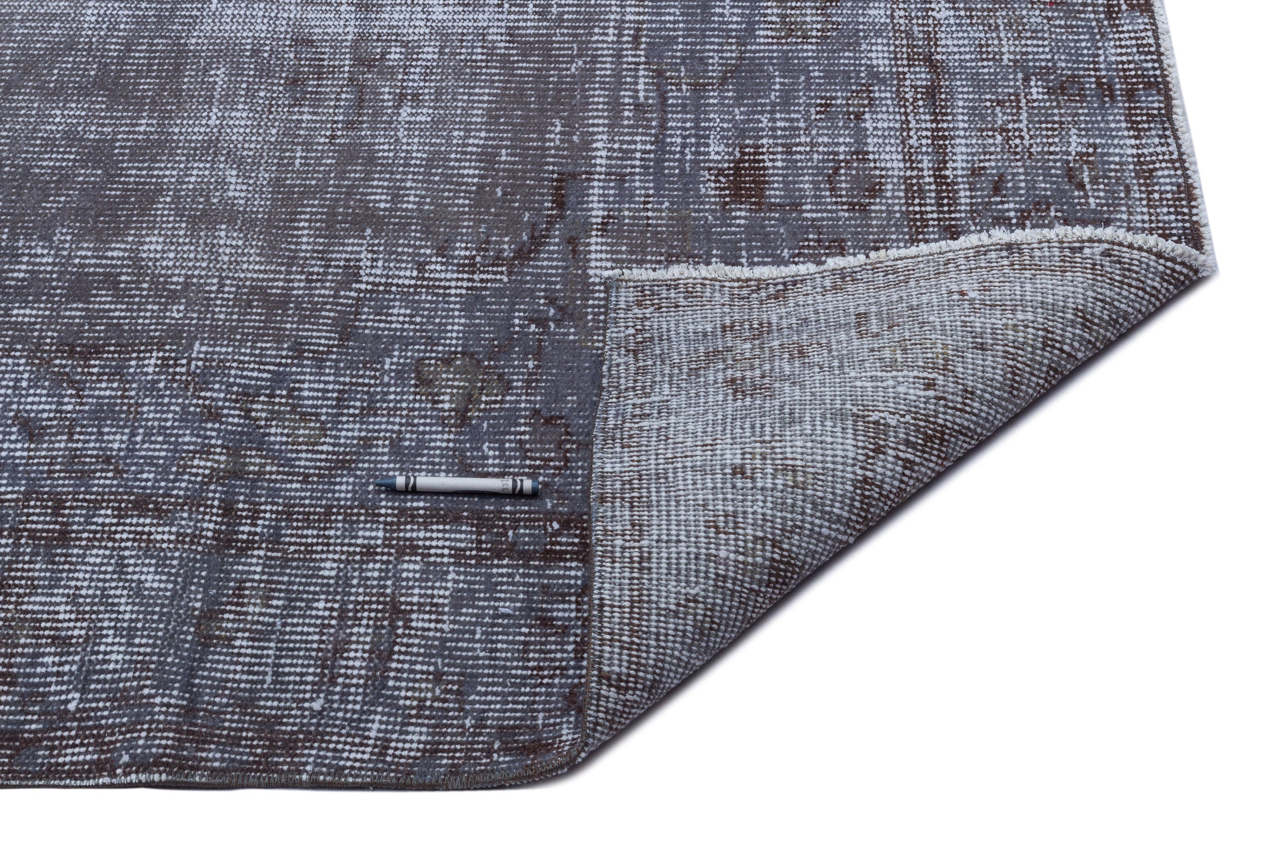 Atina Grey Vintage Wool Handmade Area Rug 5'0" x 8'6"