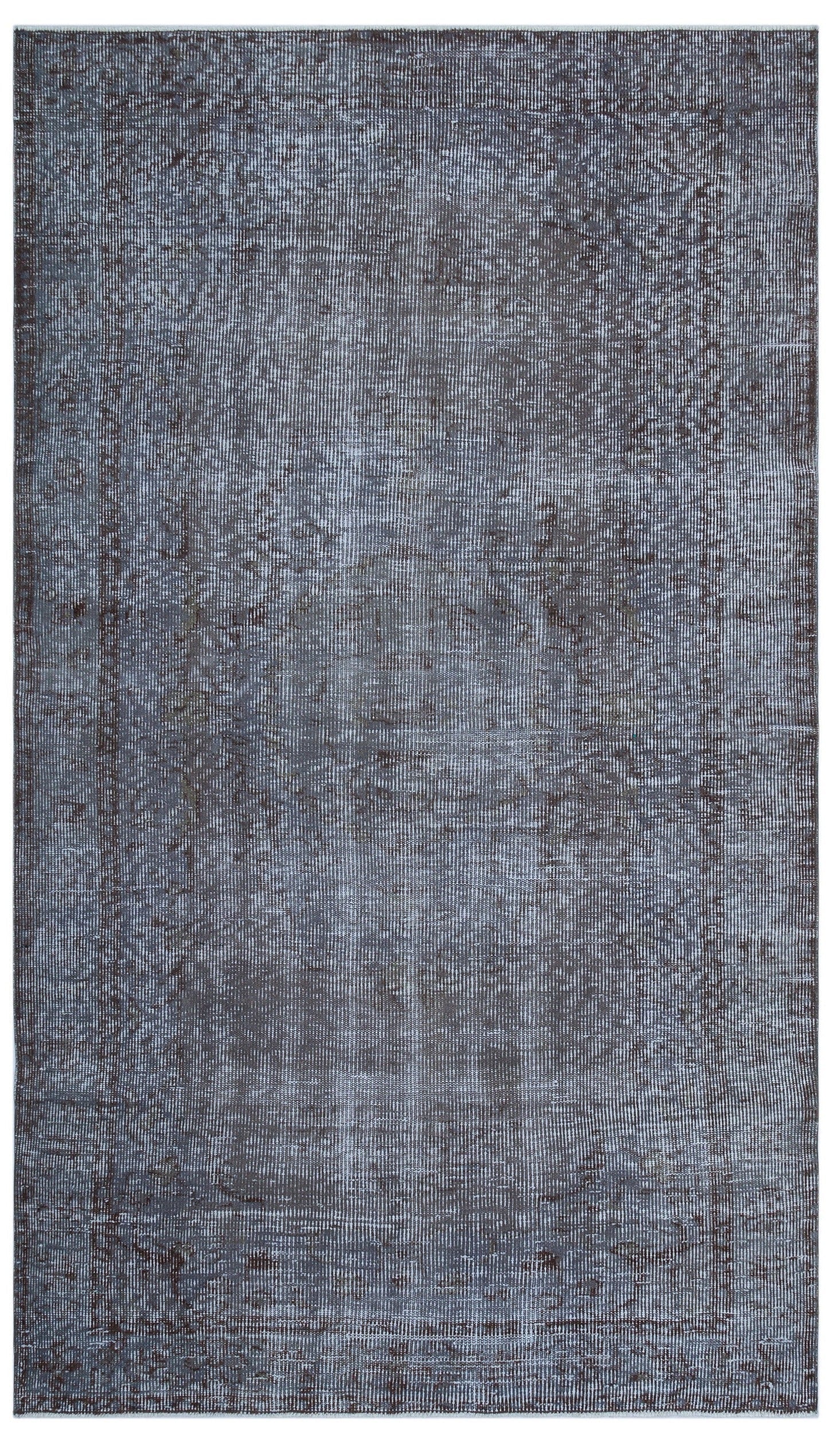 Atina Grey Vintage Wool Handmade Area Rug 5'0" x 8'6"