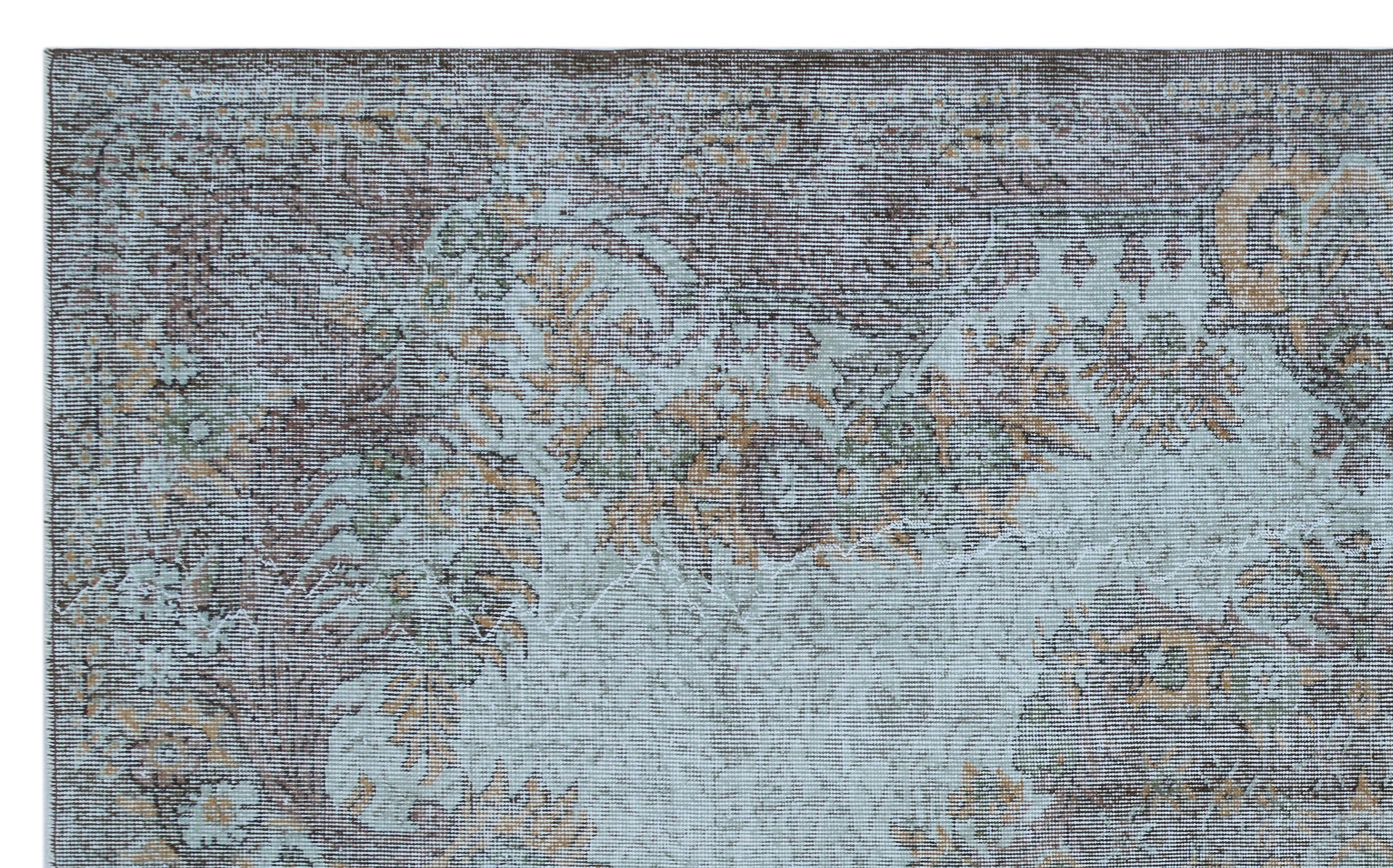 Atina Blue Vintage Wool Handmade Area Rug 6'1" x 10'0"
