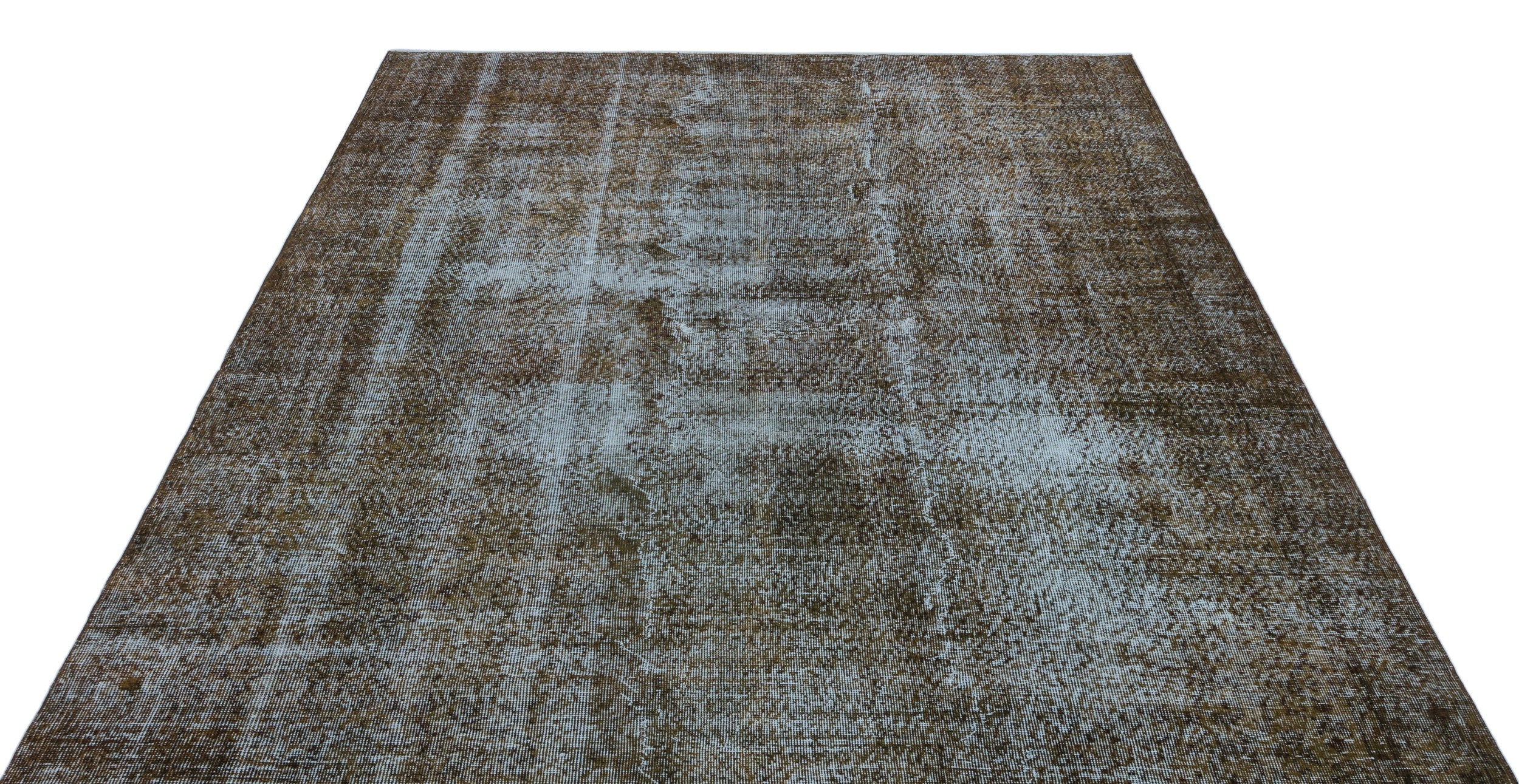 Atina Brown Vintage Wool Handmade Area Rug 6'5" x 10'2"