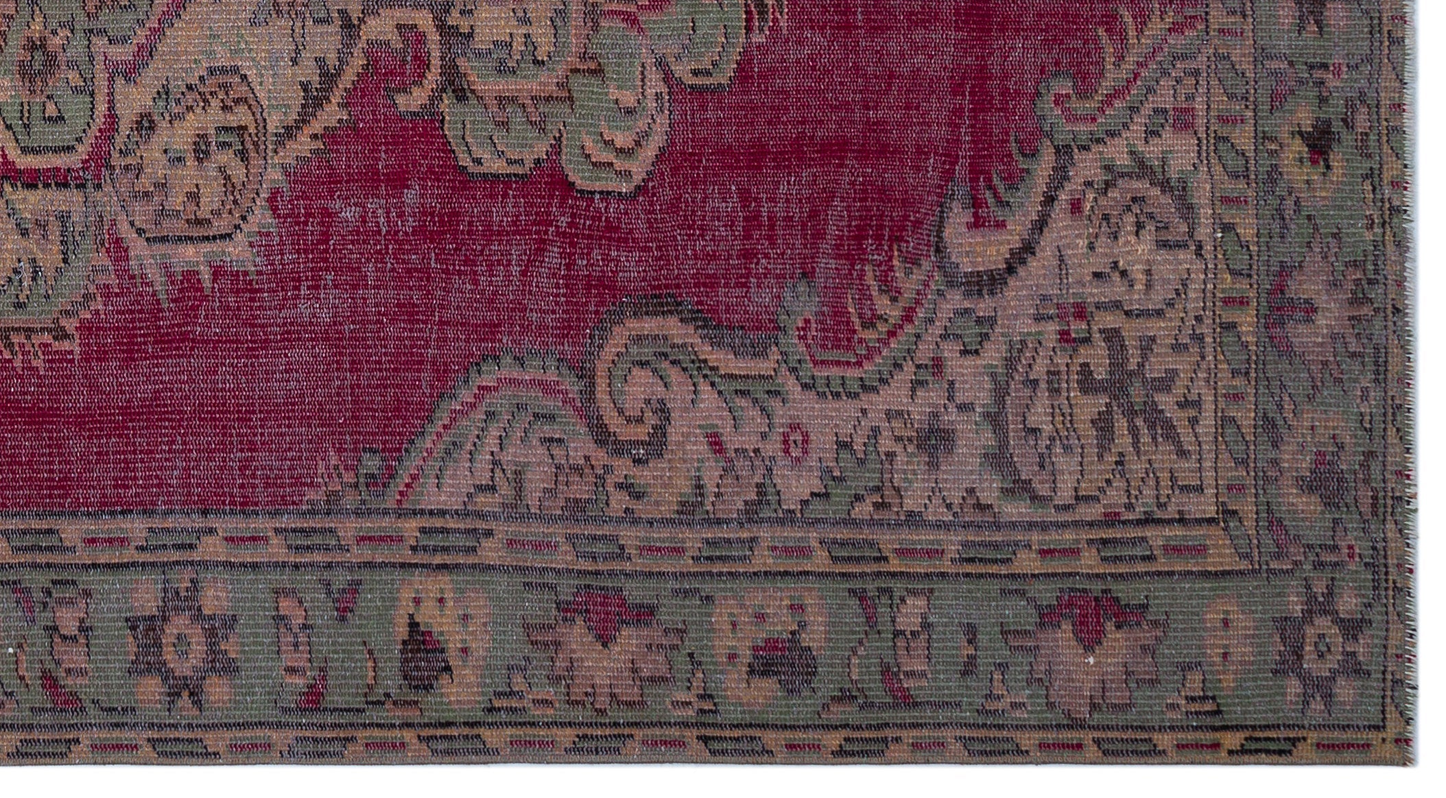 Atina Red Vintage Wool Handmade Area Rug 5'2" x 9'9"