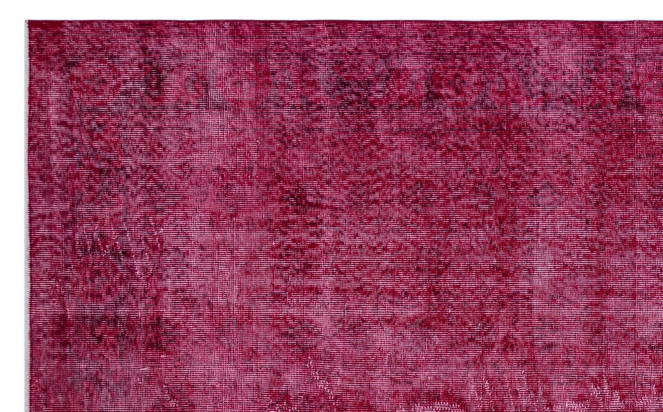 Atina Pink Vintage Wool Handmade Area Rug 6'2" x 9'10"