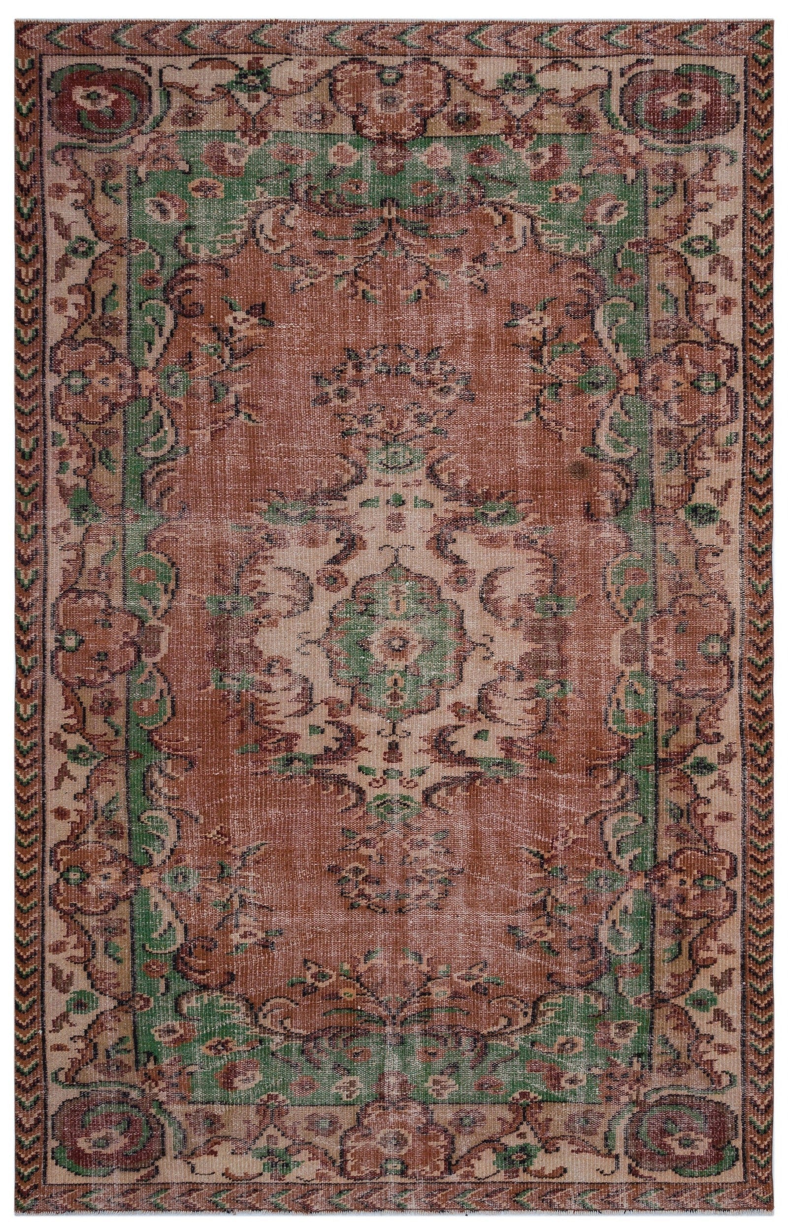 Atina Red Classic Wool Handmade Area Rug 5'7" x 8'8"
