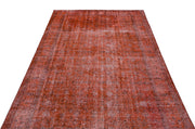 Atina Orange Vintage Wool Handmade Area Rug 5'4" x 9'3"