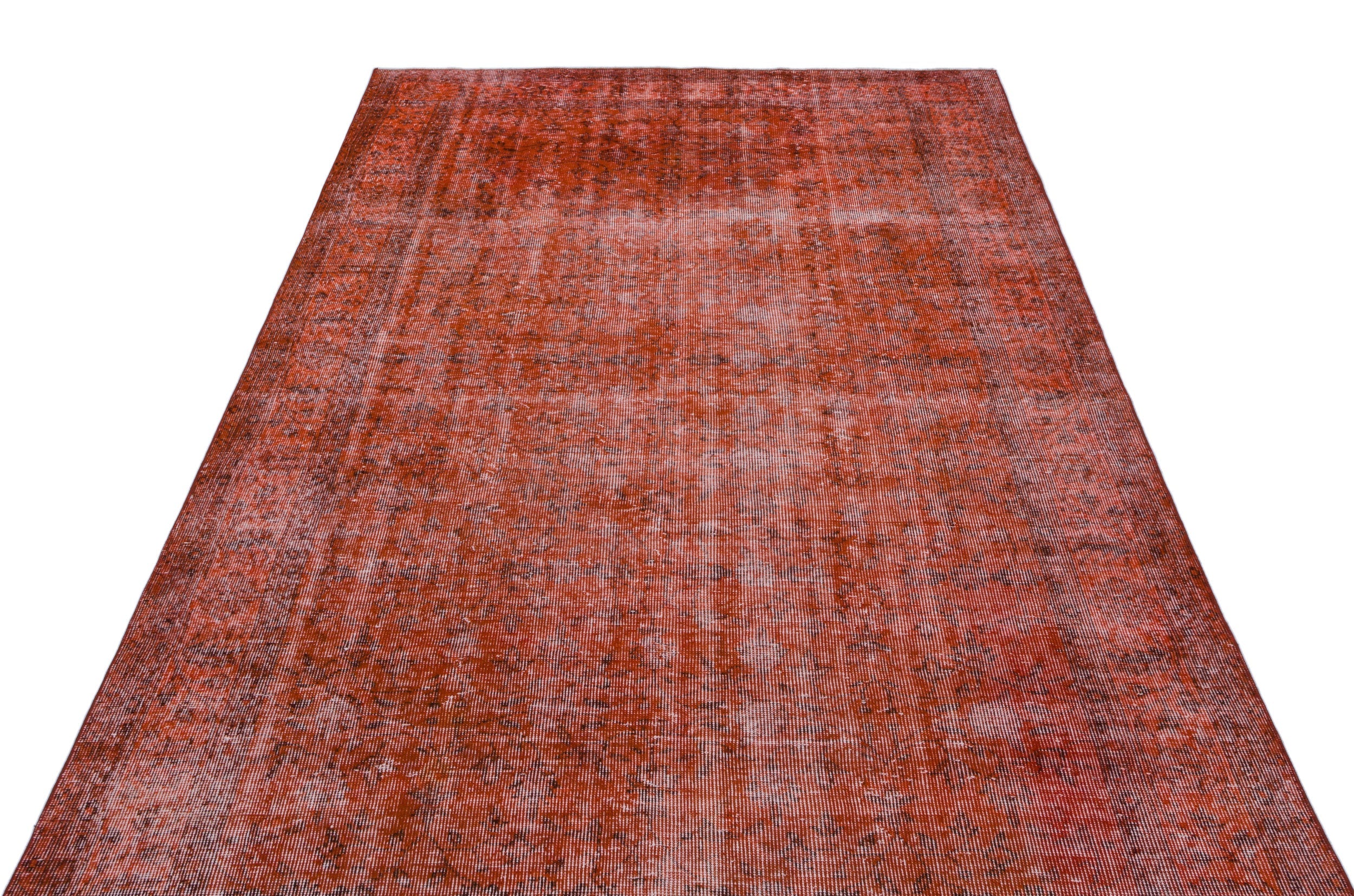 Atina Orange Vintage Wool Handmade Area Rug 5'4" x 9'3"