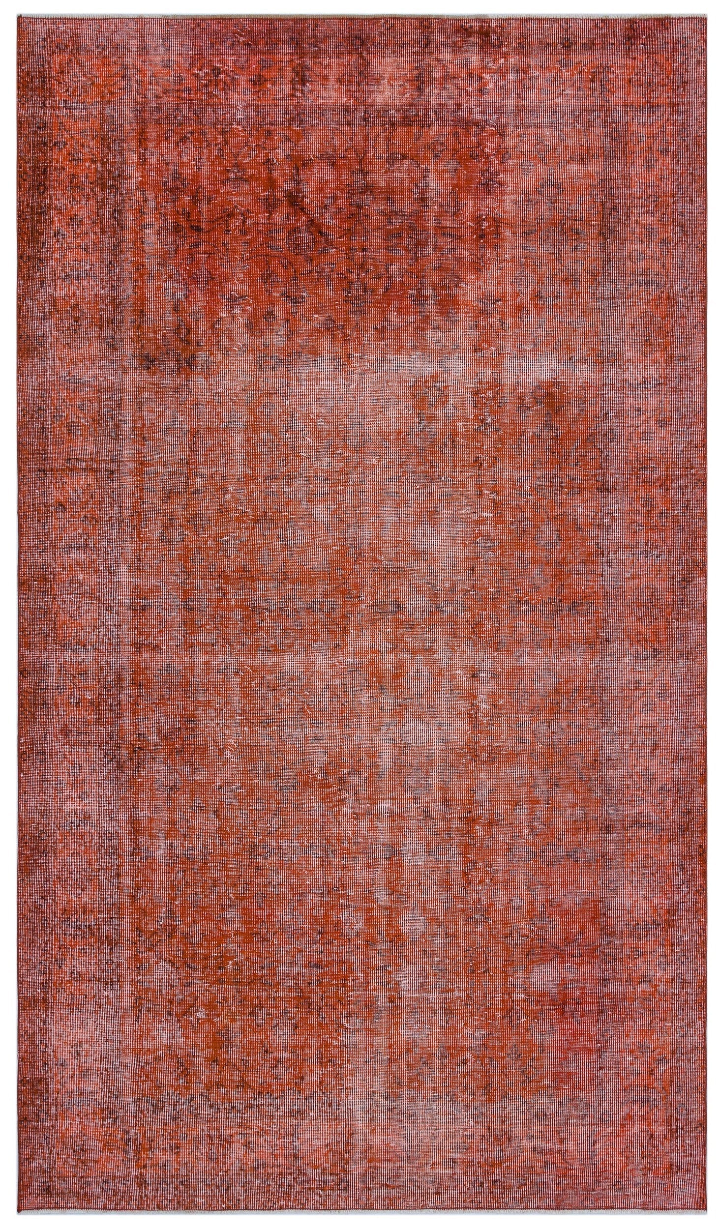 Atina Orange Vintage Wool Handmade Area Rug 5'4" x 9'3"