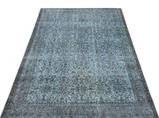 Atina Blue Vintage Wool Handmade Area Rug 4'9" x 8'2"