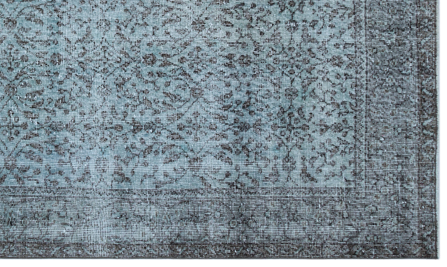 Atina Blue Vintage Wool Handmade Area Rug 4'9" x 8'2"