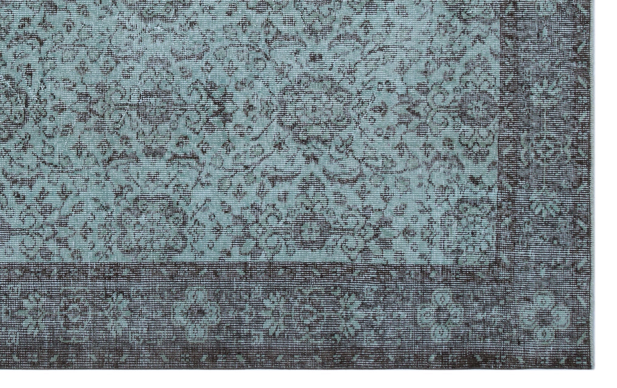 Atina Blue Vintage Wool Handmade Area Rug 5'8" x 9'1"