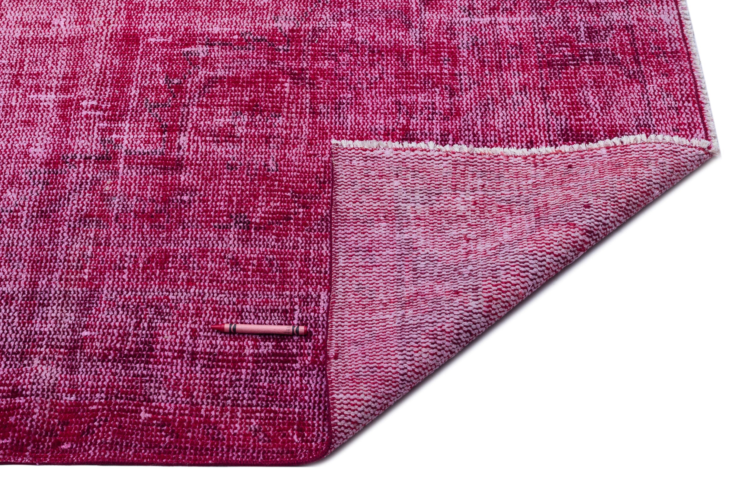 Atina Pink Vintage Wool Handmade Area Rug 5'8" x 9'2"