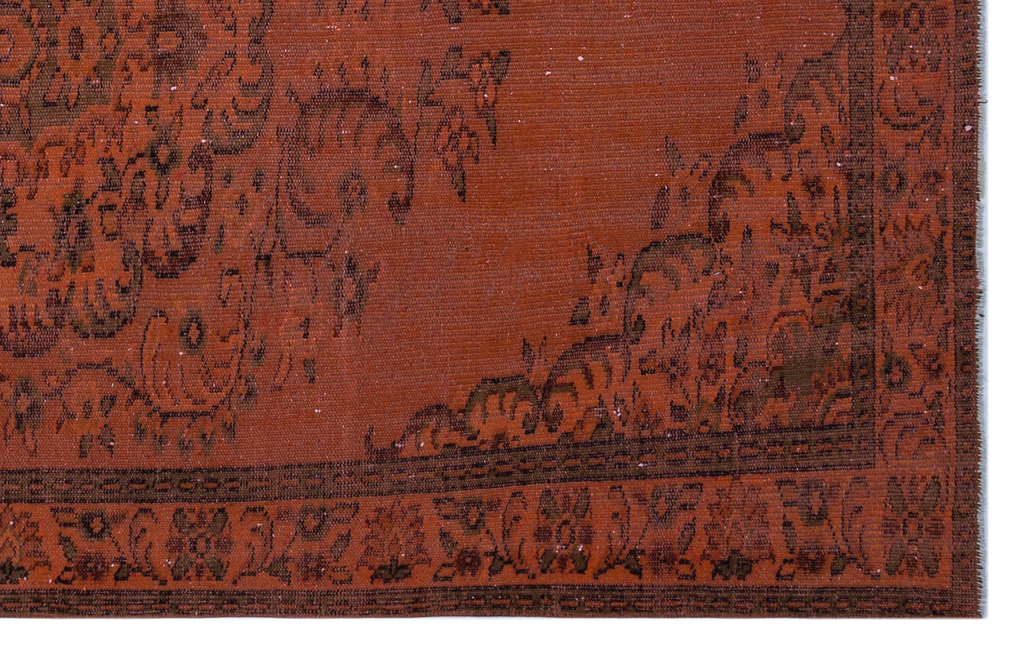 Atina Orange Vintage Wool Handmade Area Rug 5'9" x 9'1"