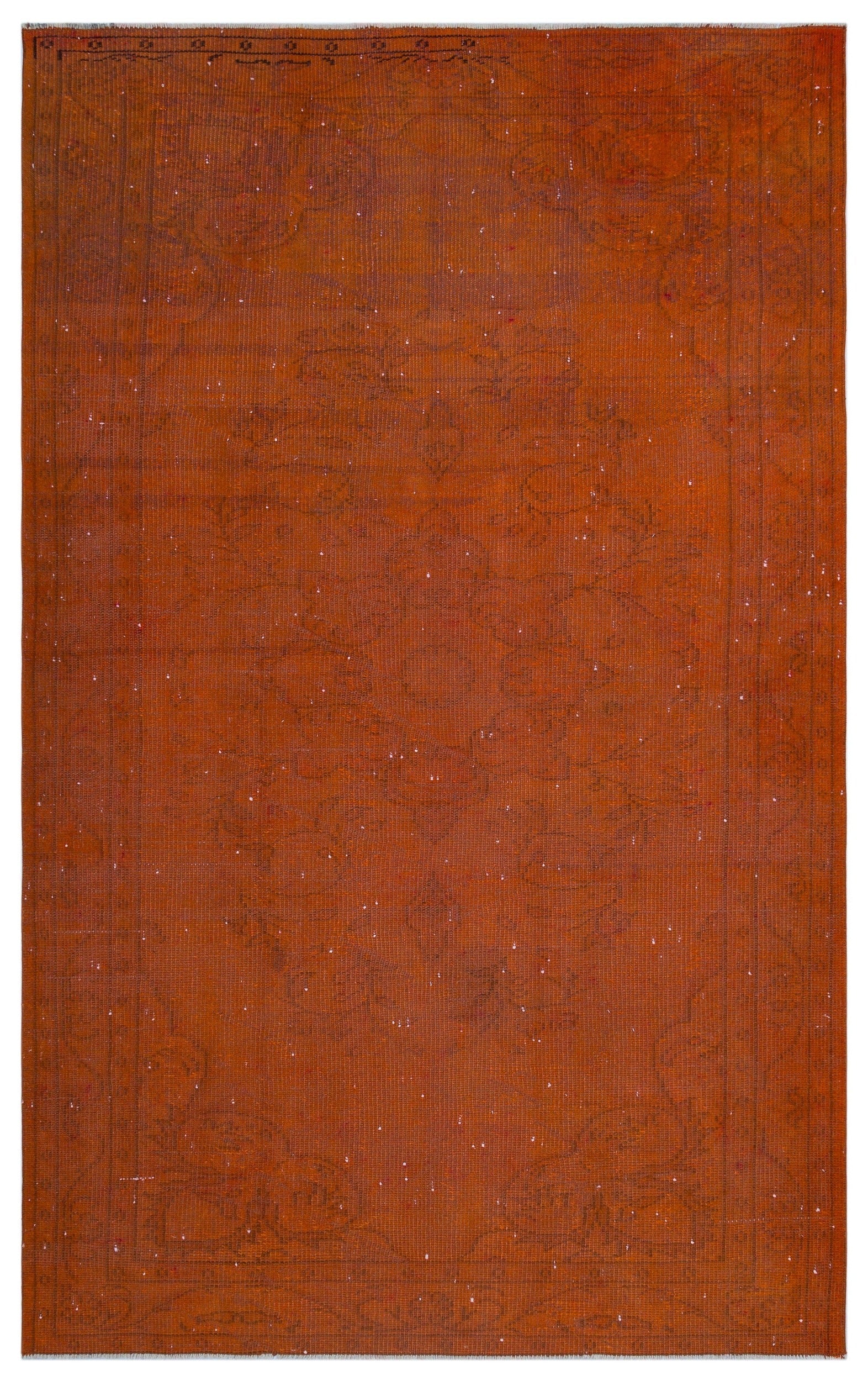 Atina Orange Vintage Wool Handmade Area Rug 5'0" x 8'2"