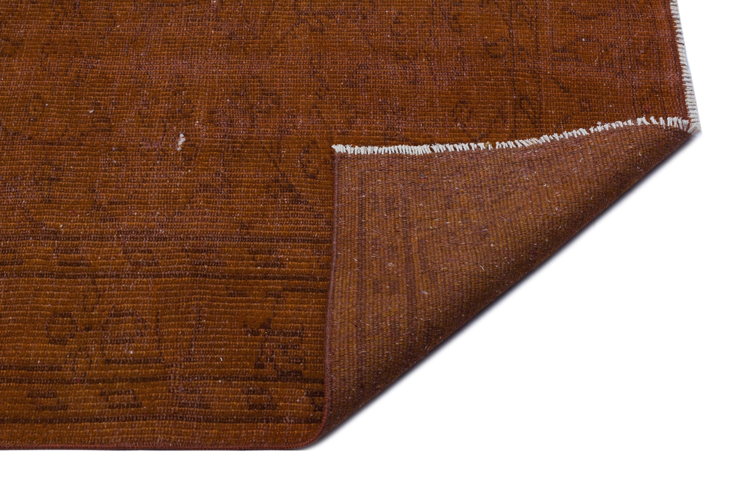 Atina Brown Vintage Wool Handmade Area Rug 5'3" x 8'2"