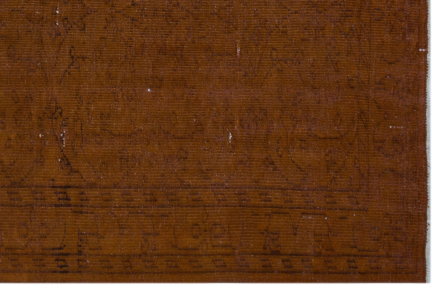 Atina Brown Vintage Wool Handmade Area Rug 5'3" x 8'2"
