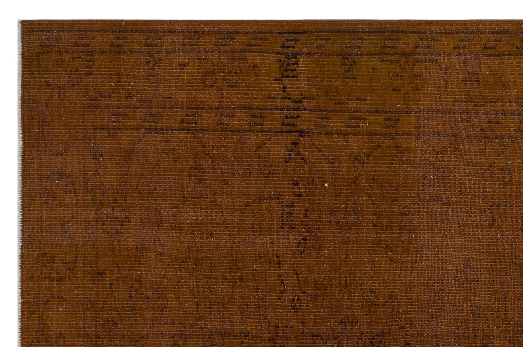 Atina Brown Vintage Wool Handmade Area Rug 5'3" x 8'2"