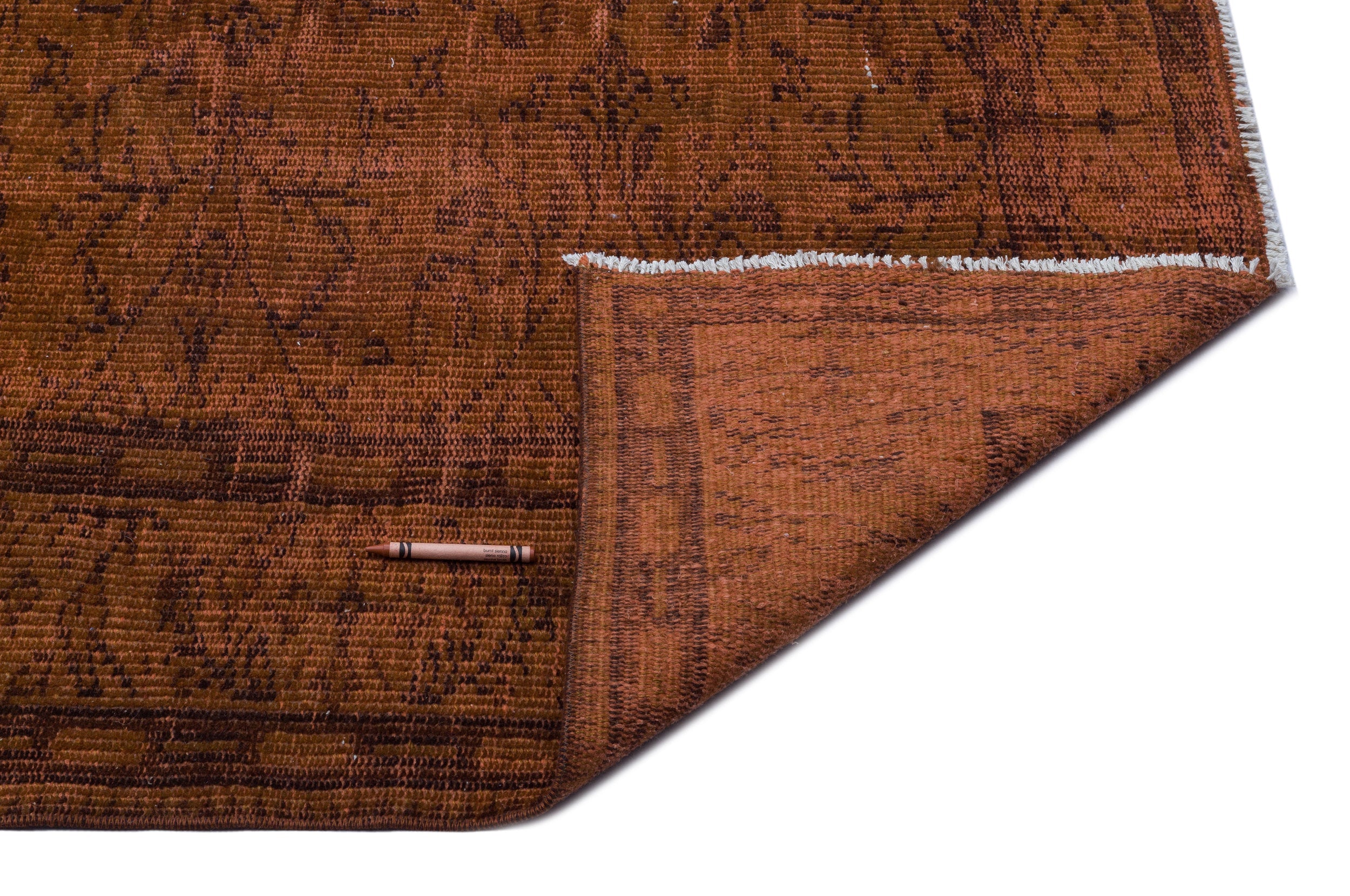Atina Brown Vintage Wool Handmade Area Rug 6'1" x 9'3"