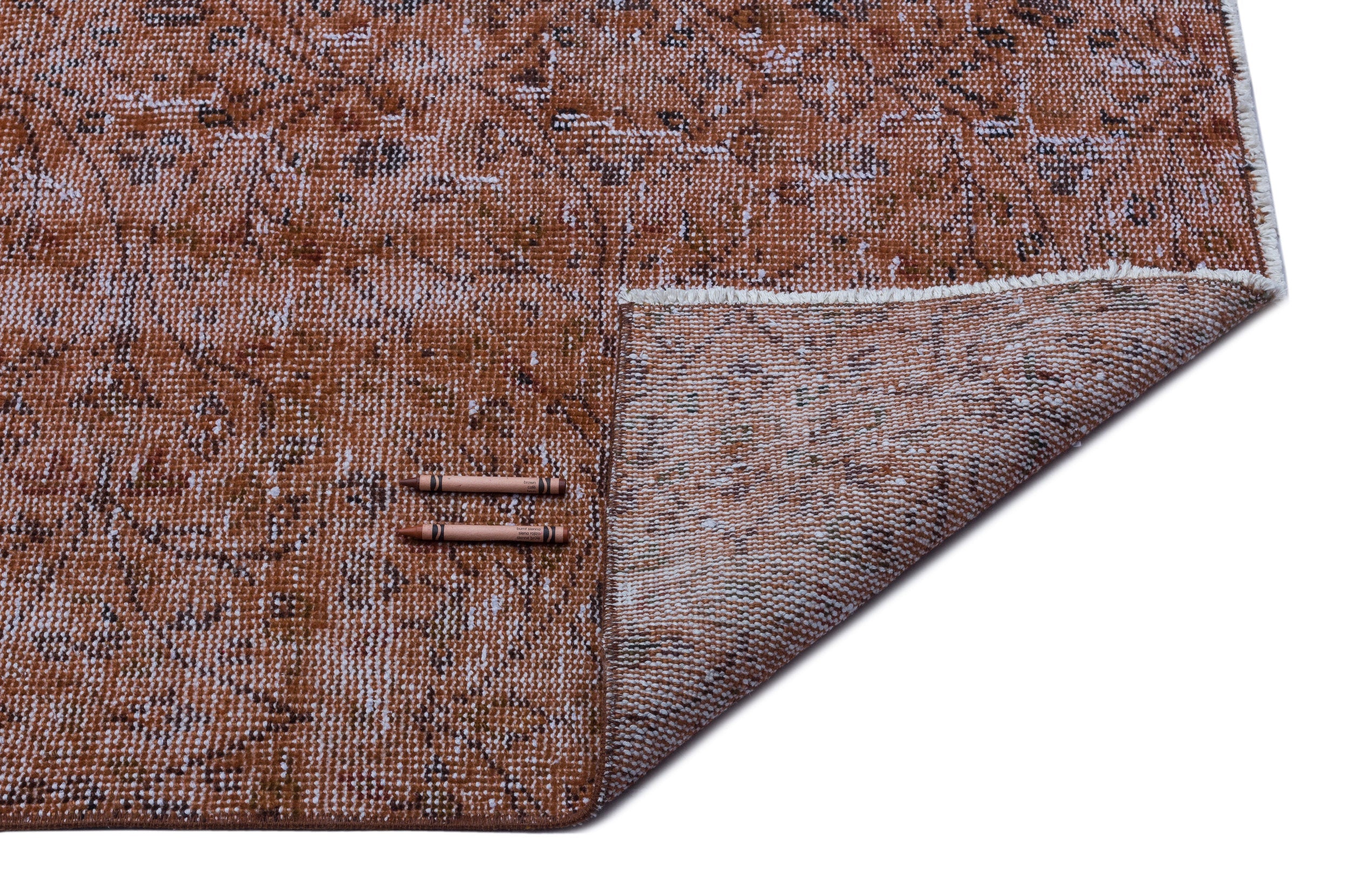 Atina Brown Vintage Wool Handmade Area Rug 7'2" x 10'2"